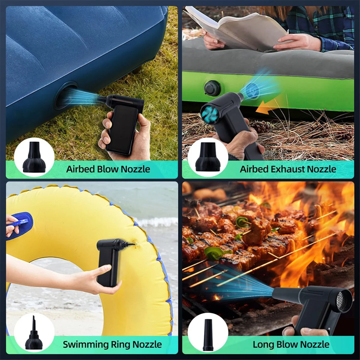 

AA96 Mini Fan,Compressed Air Duster 130000RPM Cordless Powerful Blower,for Electronics Cleaning,Car,Home Appliances