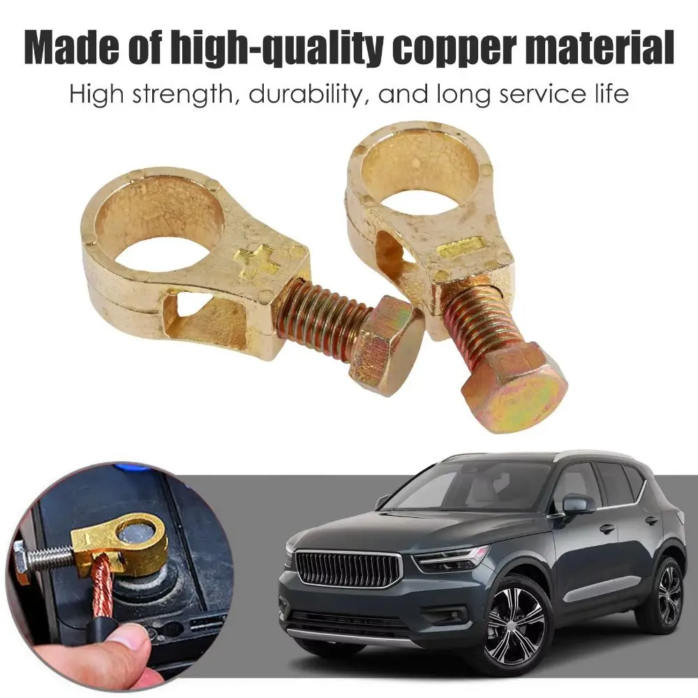 Positive Negative Poles Brass Screw Terminal Blocks Top Fast Copper Material Car Battery Terminal Connectors Safe Operation