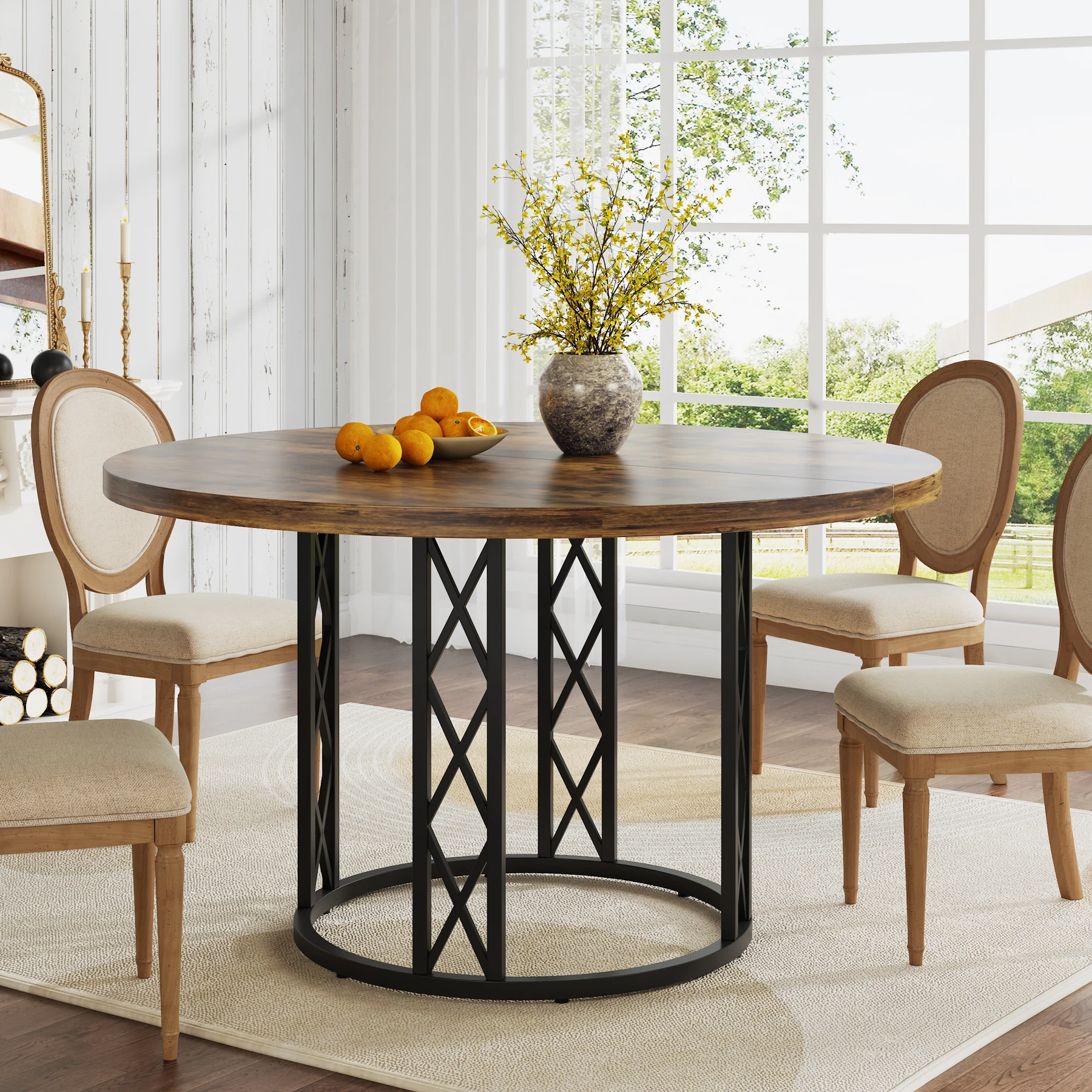 Tribesigns Round Dining Table for 4 People, 47