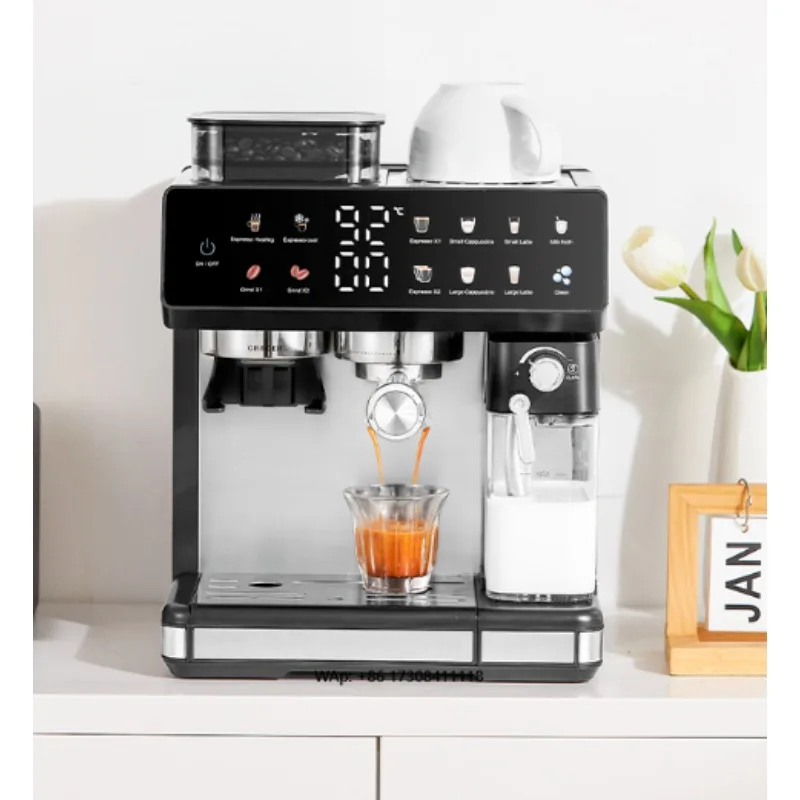 Touch Screen High Definition Screen Dual-Boiler Milk Frothing Semi-Automatic Commercial Coffee Machine