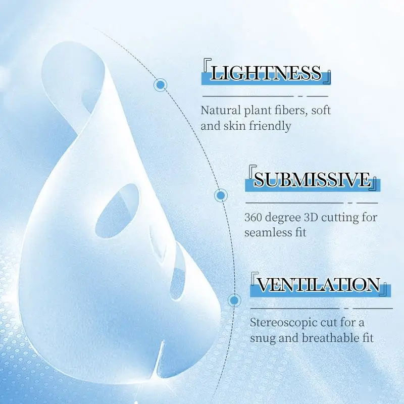 5 قطعة BIOAQUA حمض الهيالورونيك الكولاجين قناع الوجه مجموعات ترطيب مكافحة الشيخوخة تبييض أقنعة الوجه منتجات العناية بالبشرة