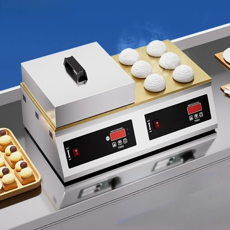 Commercial Souffle Pancake Machine Thickened Pure Copper Plate Electric Dorayaki Waffle Baker For Snack Shop Use