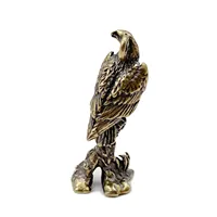 Brass Eagle Pendant Statue Miniature Sculpture Ornament Copper Antique Handmade Crafts Figurine For Interior Home Decoration