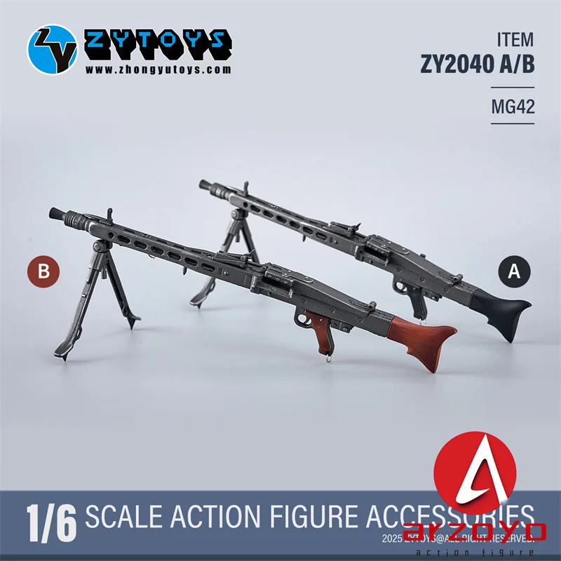 ZYTOYS ZY2040 Scala 1/6 MG42 Mitragliatrice Modello Materiale PVC Per 12 ''Action Figure Scena Accessorio Giocattoli Bambole