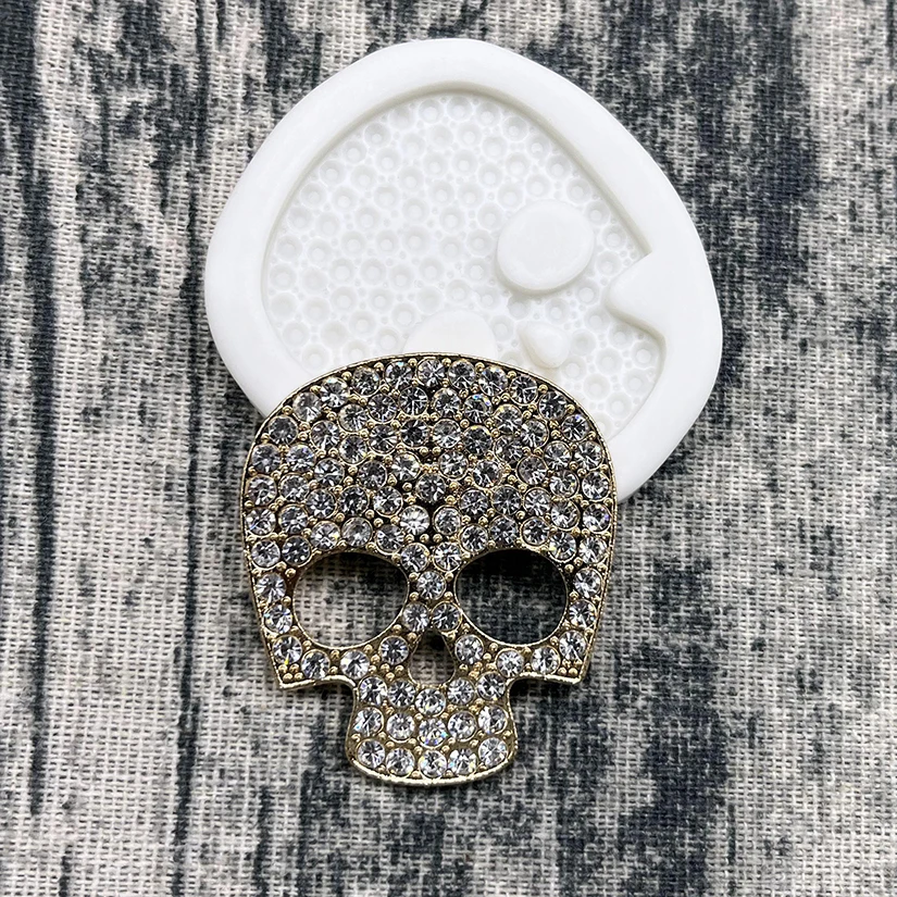 Diamond Skull Halloween Silicone Sugarcraft Mold Resin Tools Cupcake Baking Mould Fondant Cake Decorating Tools