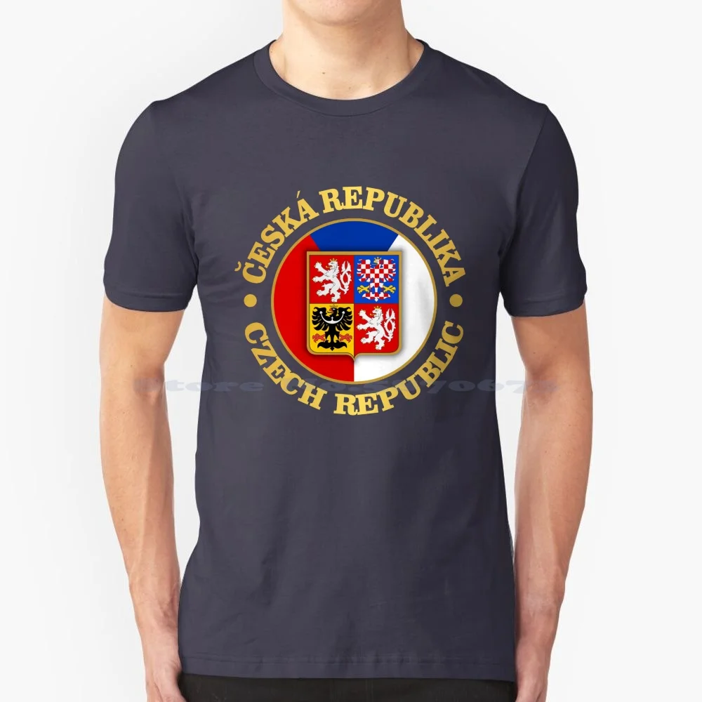 Czech Republic ( Rd ) T Shirt 100% Cotton Tee Czechia Czech Republic Ceska Republik Czech Flag Czech Coat Of Arms National