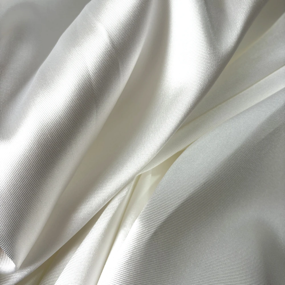 Luxury White Stiff Mikado Satin Fabric, Evening Bridal Wedding Dress Suit Fabric, Twill Satin DIY Sewing Material