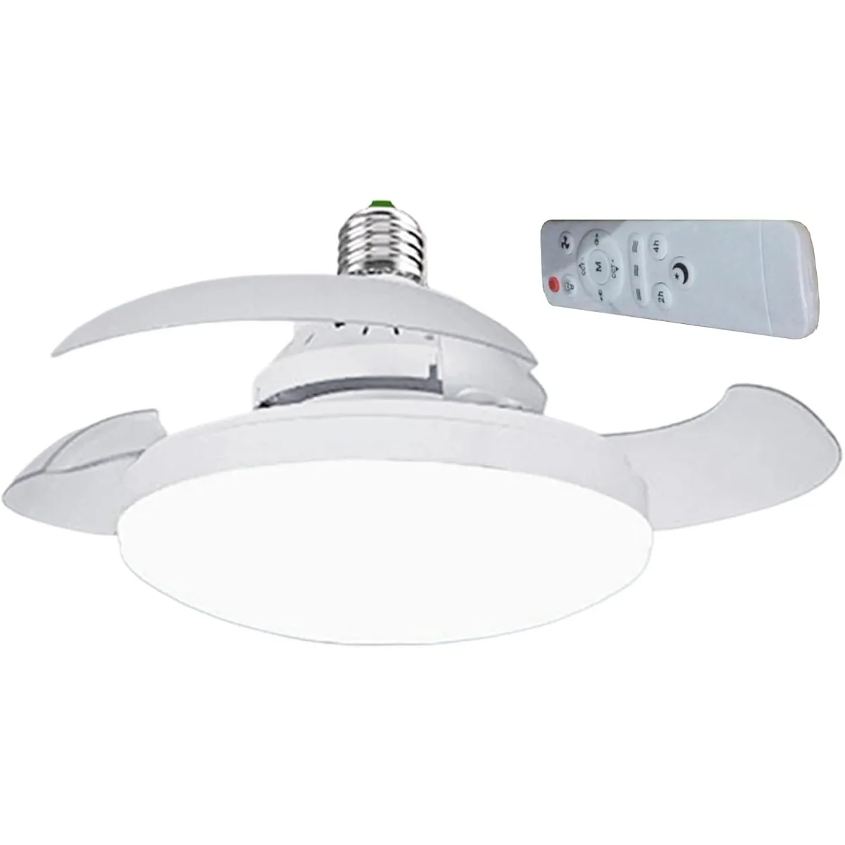 JOYINLED Moderne Breeze Lampe E27 LED Deckenventilator mit Fernbedienung Geräuschloser Küchen-Deckenventilator Dimmbare Energiesparende Beleuchtung