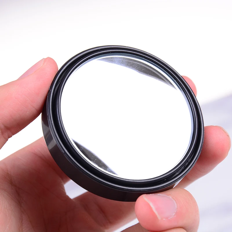 Car Vehicle Blind Spot Dead Zone Mirror Rear View Mirror Small Round Mirror Auto Side 360 Wide Angle Round Mirror Black