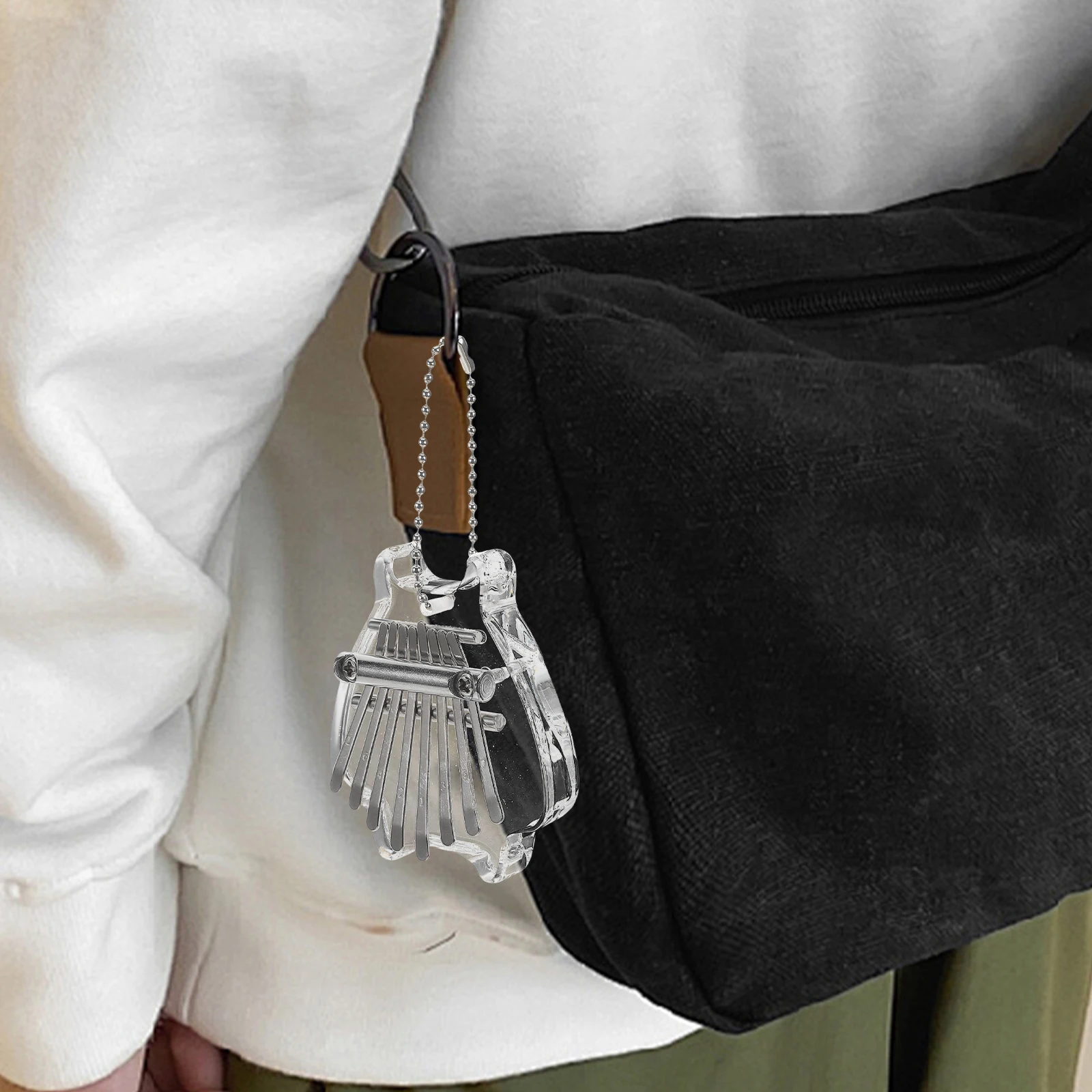 

1 set 1 Set 8-Key Transparent Mini Thumb Piano Crystal Kalimba Finger Instrument For Beginners Portable Small Musical Hand Piano