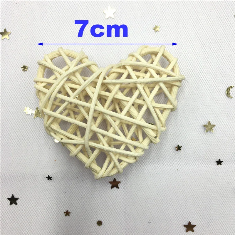 10Pcs/Lot 7CM Colorful Rattan Heart Sepak Takraw DIY Rattan Ball Home Garden/Birthday/Wedding Party Decoration Supplies