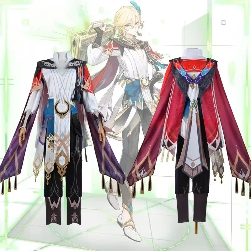 ゲーム原神 Kaveh コスプレ衣装制服フルセット Kaveh コスプレスーツ耐熱合成かつら XS-3XL 在庫あり
