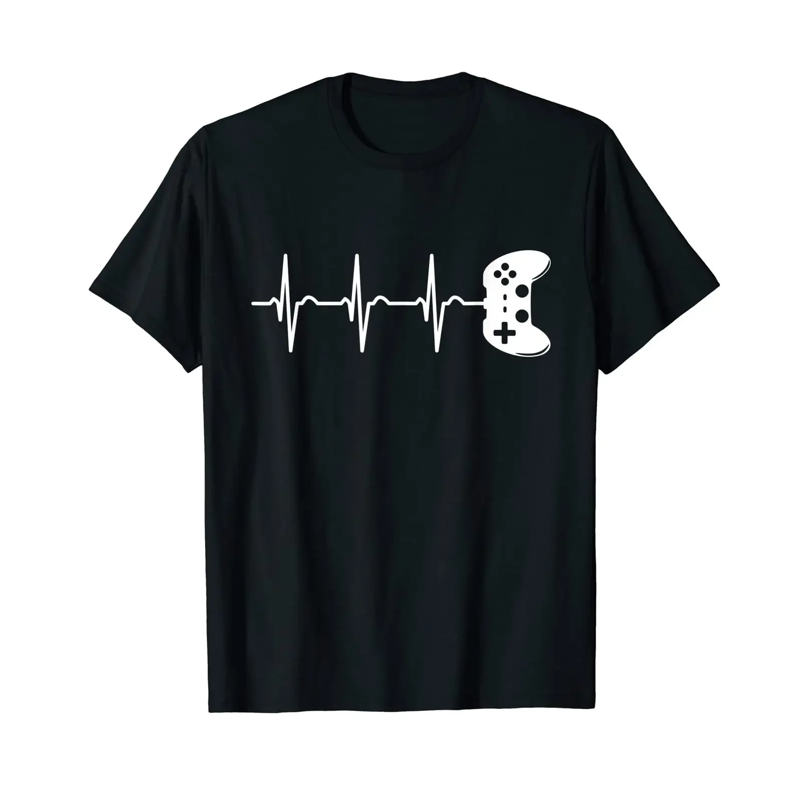 Heartbeat Gaming Controller Pulse Gamepad Gamer T Shirt vintage Washed streetwear Stretched Unisex graphic homme