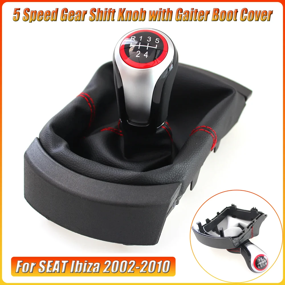 

Для SEAT Ibiza 2002 2003 2004 2005 2006 2007 2008 2009 2010 5-скоростная ручка переключения передач с гетрой, крышка багажника, ручка переключения рычага MT