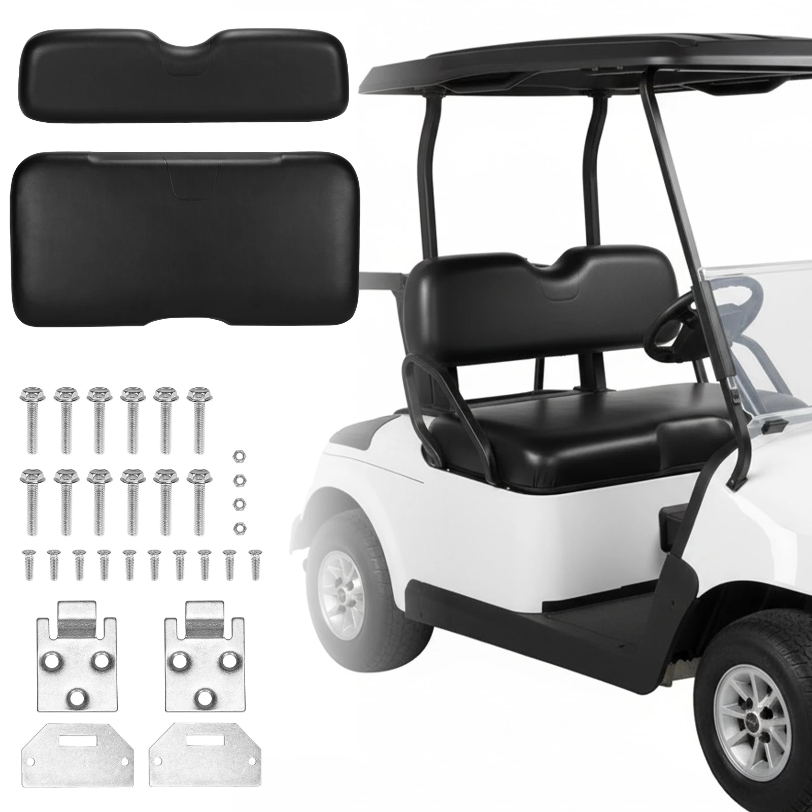 

Golf Cart Front Seat Replacement Cushion Golf Cart Front Seat Bottom & Backrest Assembly for EZGO RXV 2008-up Models