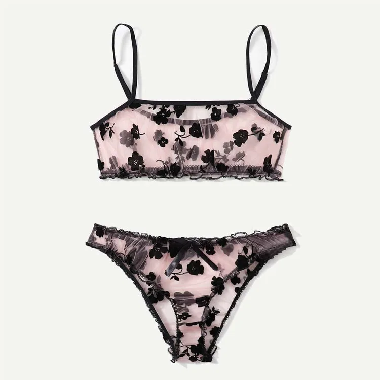 Сексуальное нижнее белье, перспективное сексуальное женское белье, костюм с флокированием, разноцветное сетчатое соблазнительное сексуальное женское белье, женское нижнее белье для женщин