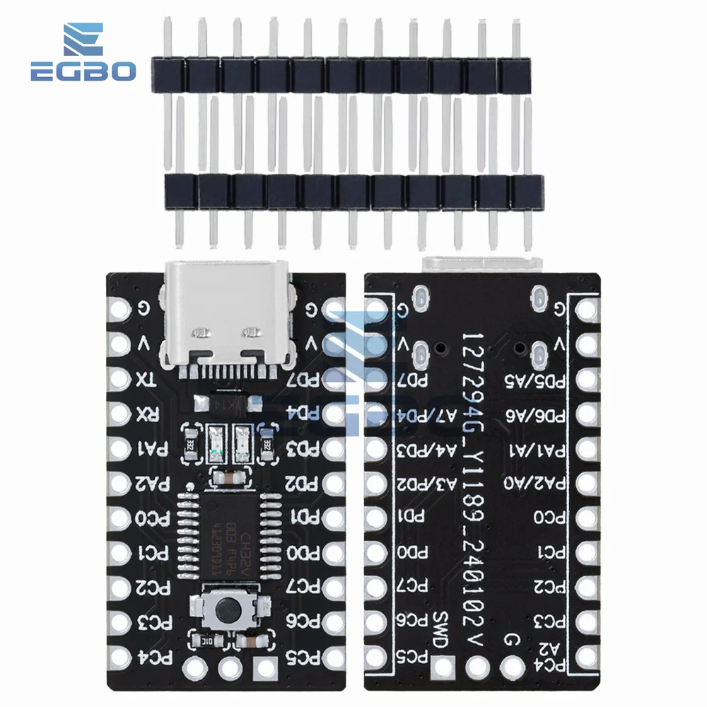 لوحة تطوير CH32V003 EGBO ، نظام الحد الأدنى ، لوحة أساسية ، CH32V003F4P6 ، وحدة تحكم ميكروكونترولر ، 1-10