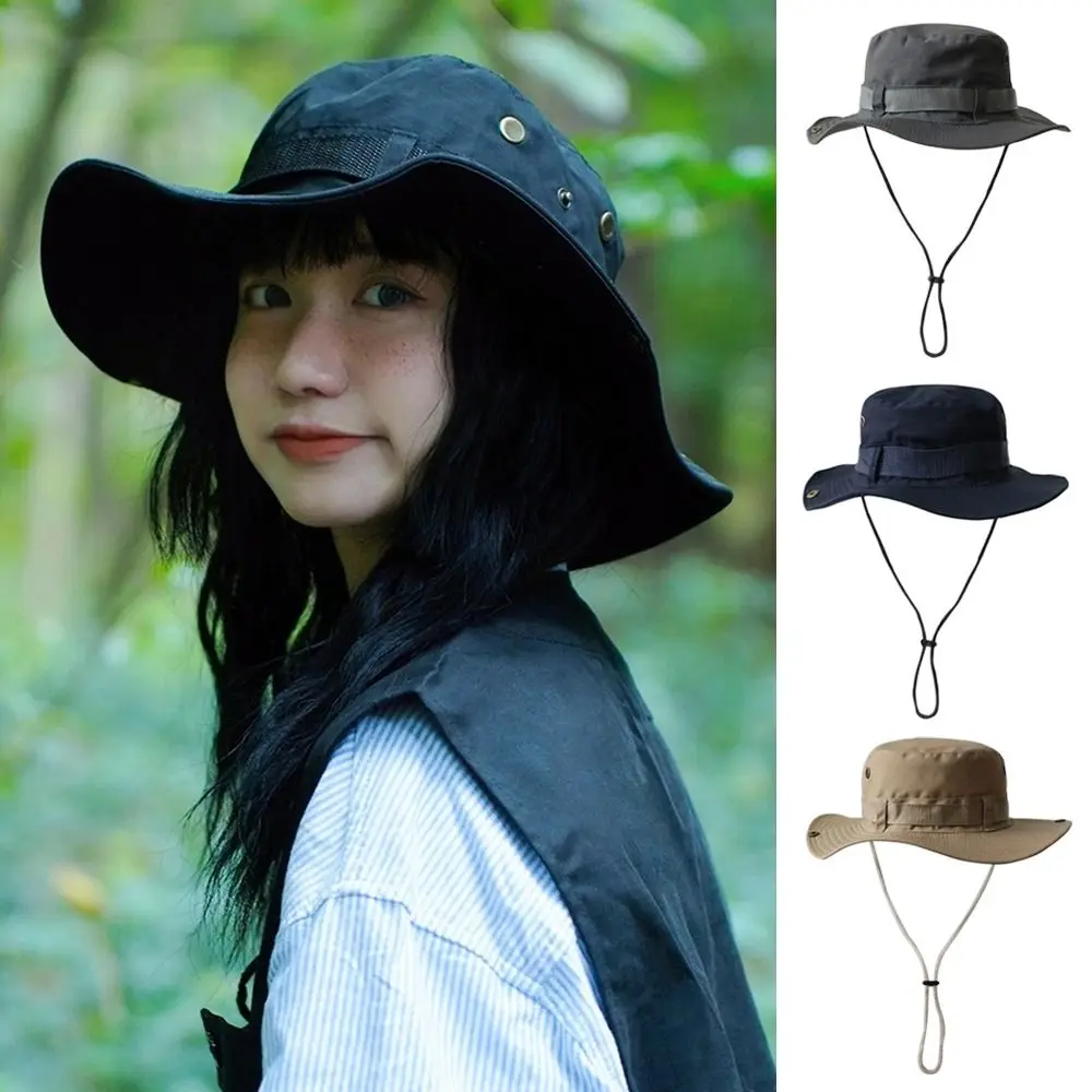 Sommerlicher Schnelltrocknender Bucket Hat, Atmungsaktiver UV-Schutz Sonnenhut, Tragbare Anglermütze für Camping und Wandern