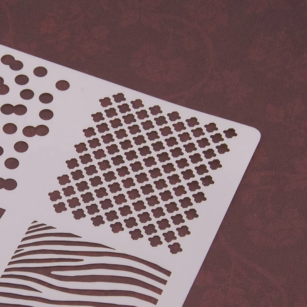 Drawing Stencil Assorted Patterns Hollow Out Painting Template for Craft Scrapbooking DIY Cake Decor ( )