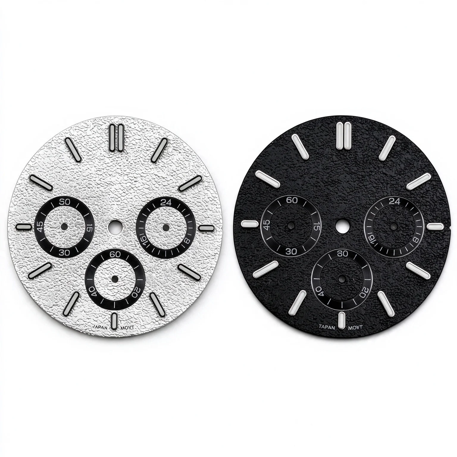 31.8mm 6 Hands Spark Texture Dial Fit VK63 Movement Luminous Sun Grain Watch Modification Replacement Parts