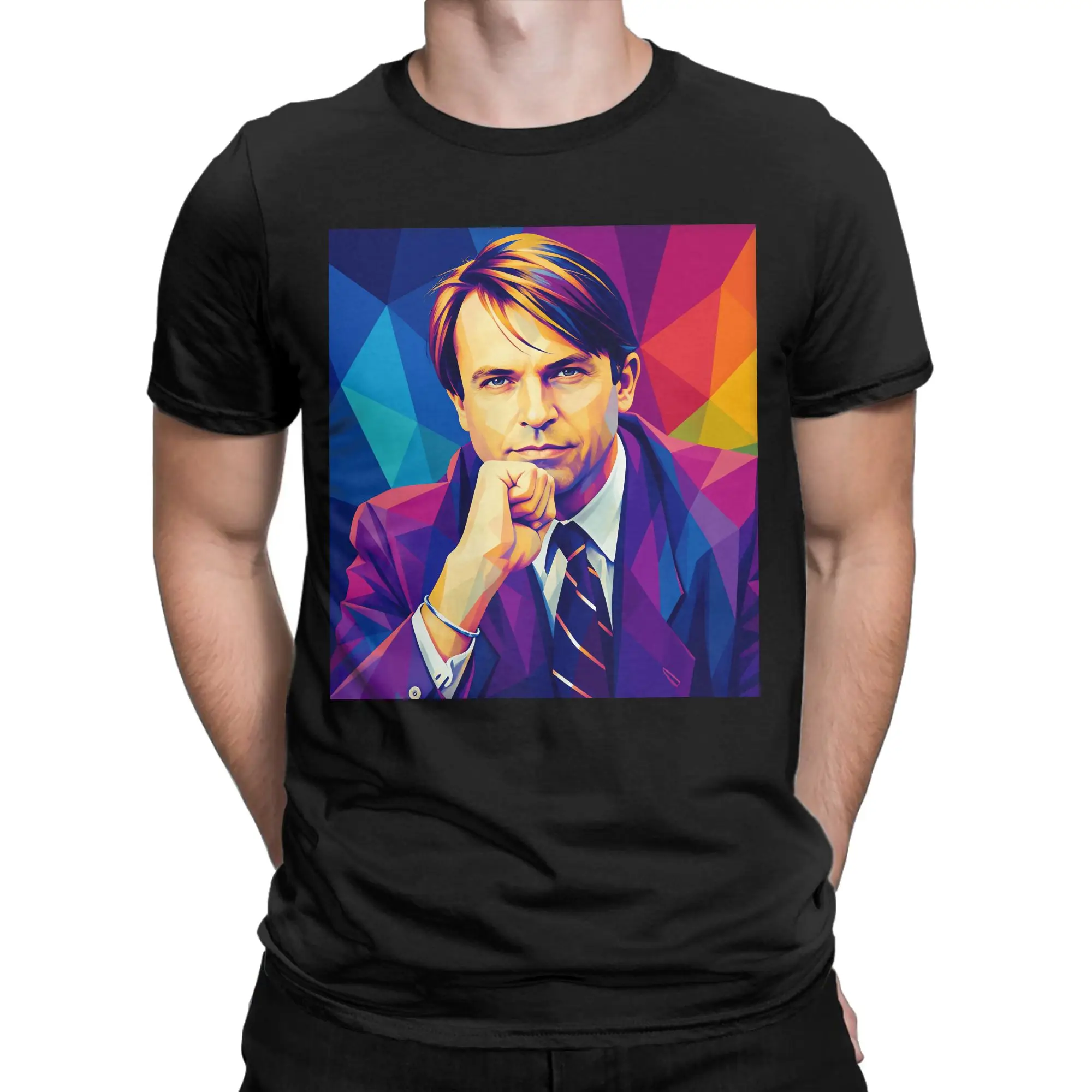 Футболка Sam Neill WPAP Art, футболки в стиле хип-хоп, винтажная футболка с короткими рукавами, пляжная футболка из 100% хлопка с круглым вырезом, футболки больших размеров