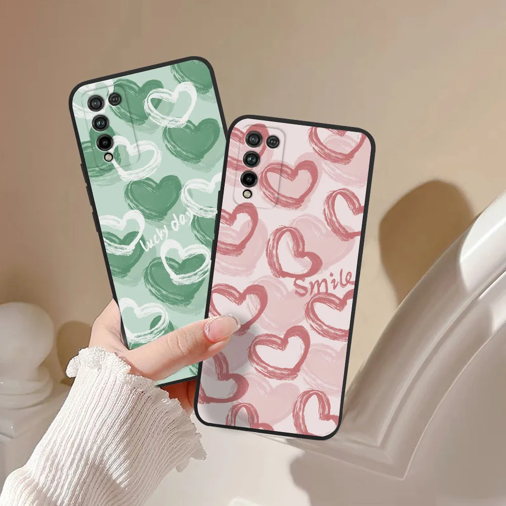 For Honor 10X Lite Case Cover Silicone Cute Love Back Cases for Huawei Honor 10X Lite Case TPU Phone Fundas Honor10X 10 X Lite