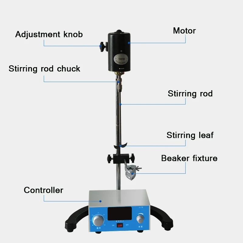 

300W Precision Booster Electric Mixer Machine 220V Laboratory Vertical Mixer Desktop Adjustable Speed Timing Mixer Machine