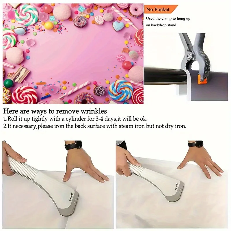 لافتة خلفية حلوة - ديكور حفلات بطابع الحلوى والدونات، مناسبة لأعياد الميلاد وحفلات الباب الخلفي