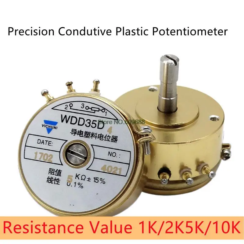 

WDD35D4 WDD35D-4 0,5% проводящий пластиковый потенциометр 1K 2K 5K 10K для машины для рисования