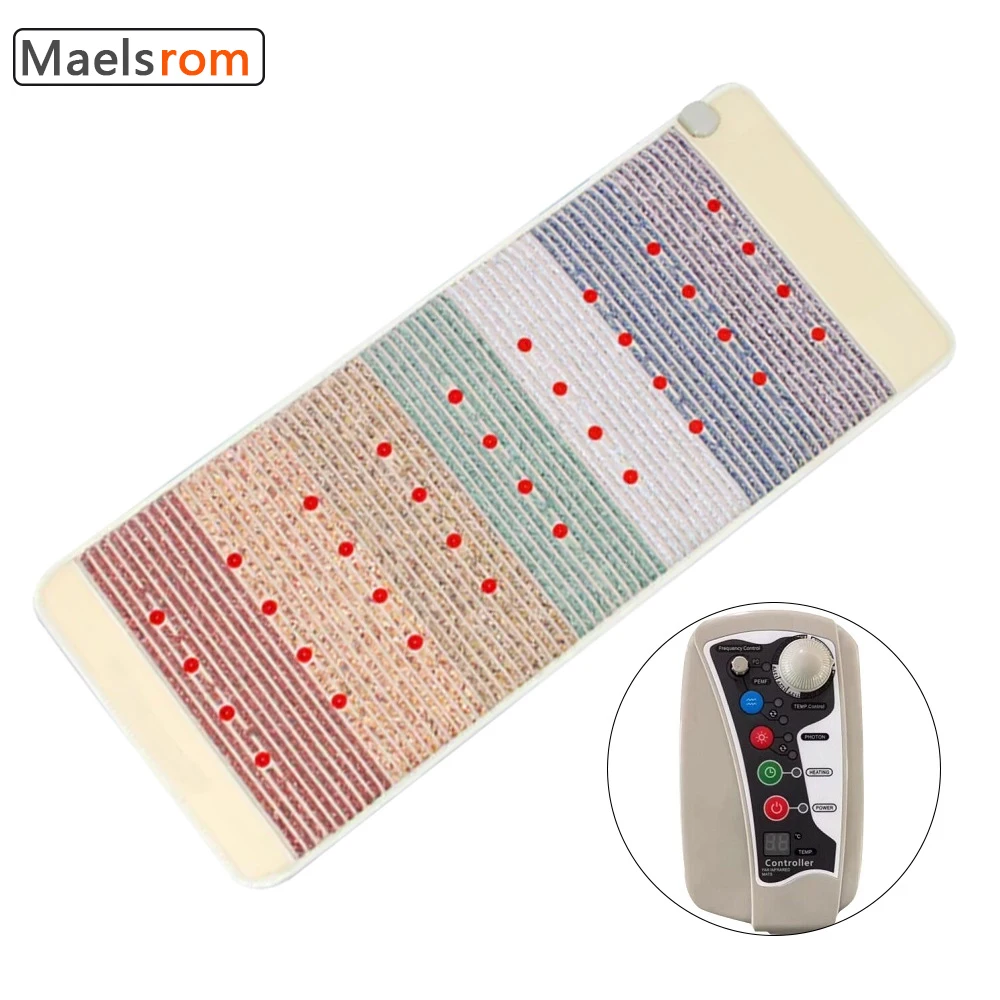 Crystal Massage Mattress PEMF Ultra Long Wave Infrared Therapy Blanket Pulse Magnetic Therapy Rainbow Pad Relieves Back Pain