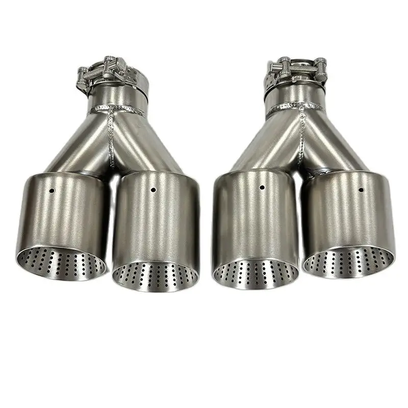 

1pcs Auto Parts stainless steel exhaust pipe refit Y-shaped punching hole 63mm-89mm, dual outlet 1/2 outlet 4 outlet tail throat