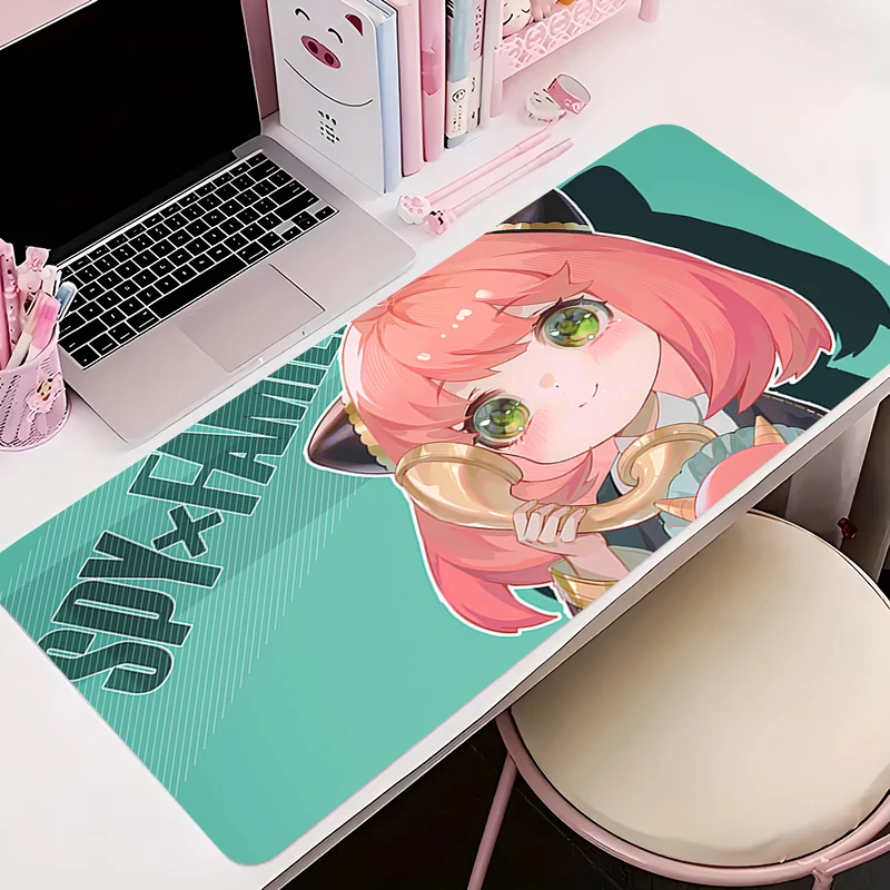 لوحة ماوس ألعاب مضادة للانزلاق أنيمي حصيرة مكتبية ملحقات ألعاب الكمبيوتر اللوحي وسادة كبيرة S-spy X Family HD Mousepad ممتدة لوحة المفاتيح حصيرة