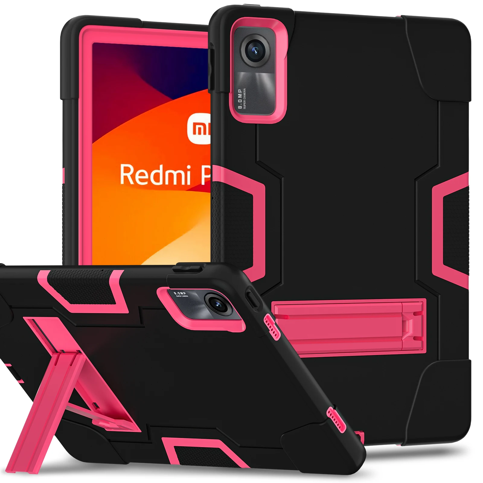

Прочный чехол для Xiaomi Redmi Pad SE 2023, 11 дюймов, чехол со встроенной подставкой, защита 3 в 1, противоударный чехол