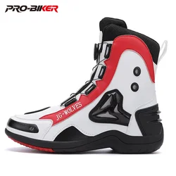 Motorcycle Boots Man Studded Boots Waterproof Motorcycle Shoes Wear-Resistant Motocross Boots Anti-Fall Motorcycle Equipment