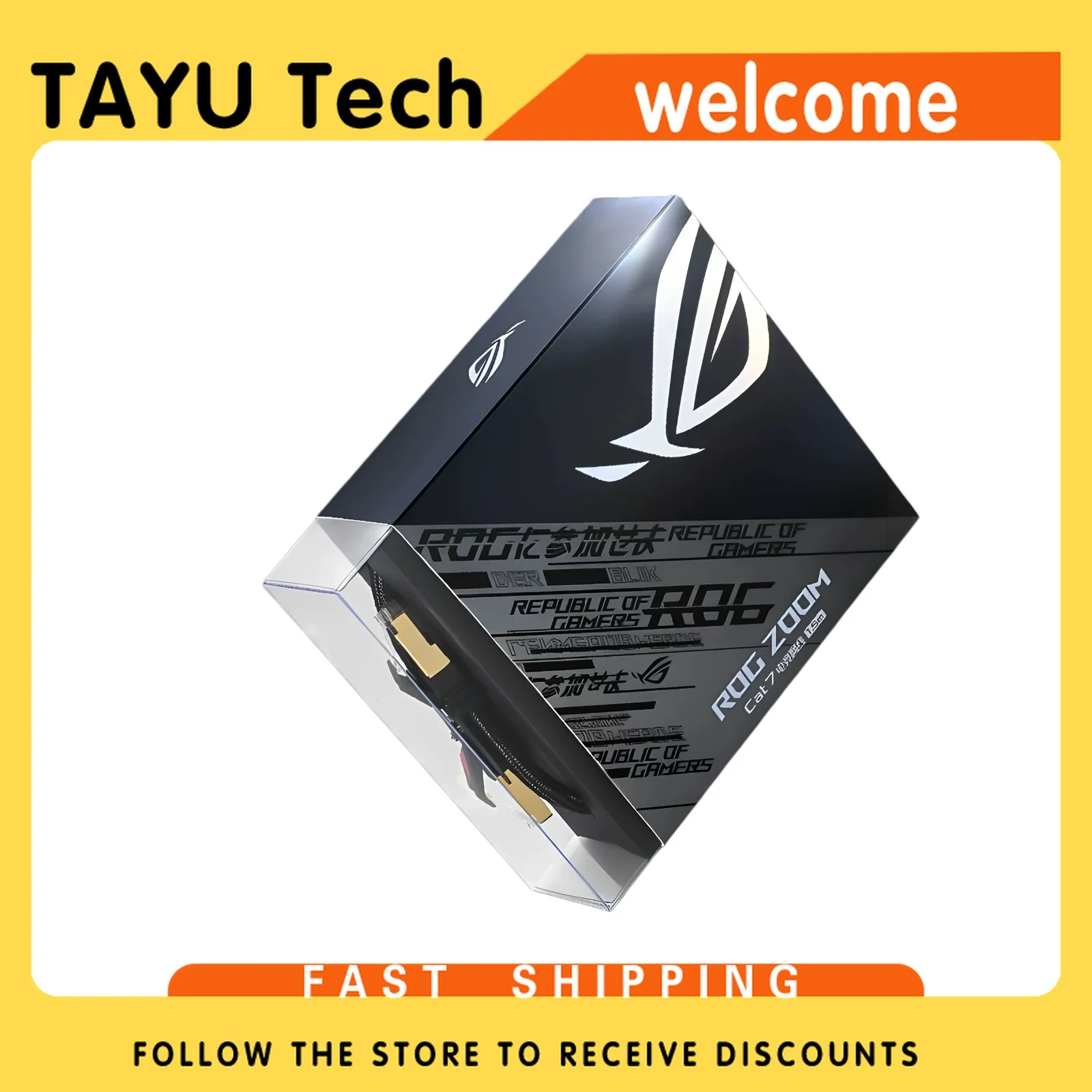 ROG ZOOM Cat7 600MHz 1.5-meter-3-meter 10G network gaming cable Essential for Players Suitable for routers