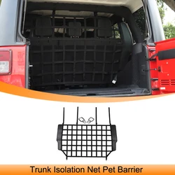 Car Trunk Isolation Net Pet Barrier Cargo Divider Safety Mesh for Jeep Wrangler JK JL 2007-2024 4-Door Interior Accessories