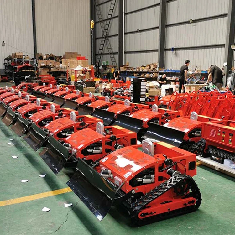 Remote Controlled Multifunctional Cutting Crawler Brush Grass Cutter for Agriculture Electric Remote Control Robot Lawn Mower