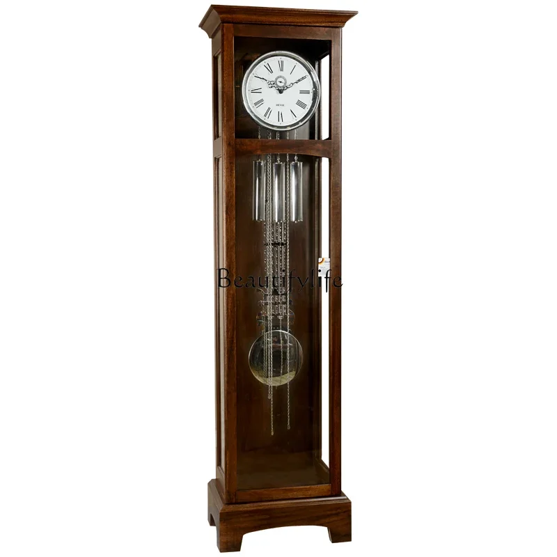 Z.European floor clock living room modern simple American mechanical light luxury floor clock