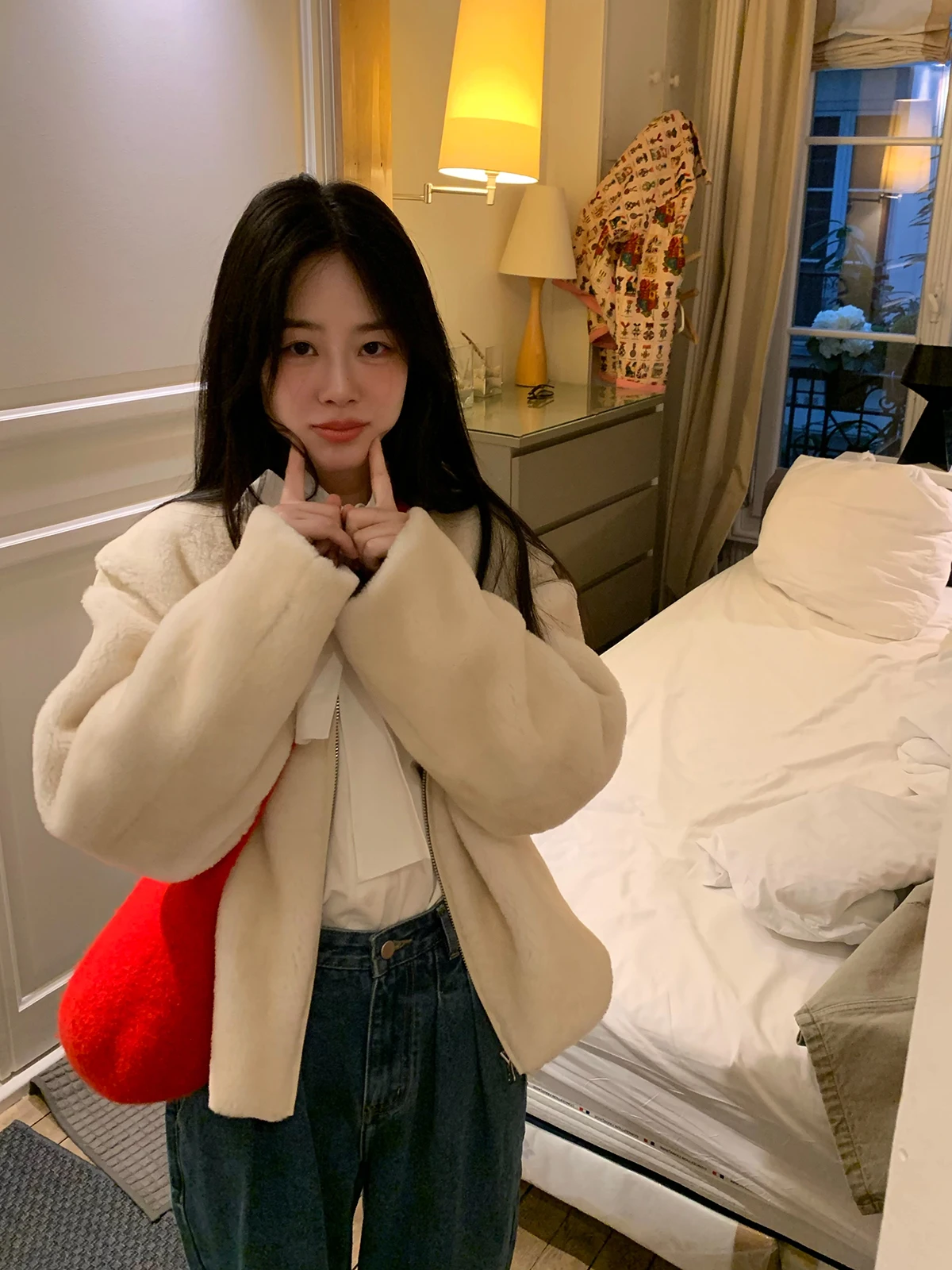 

Alaskan Silver Blue Full Woolen hine Woven Fur Coat Women's Autumn Winter Versatile Outerwear Commute Sle Zipper Closure...