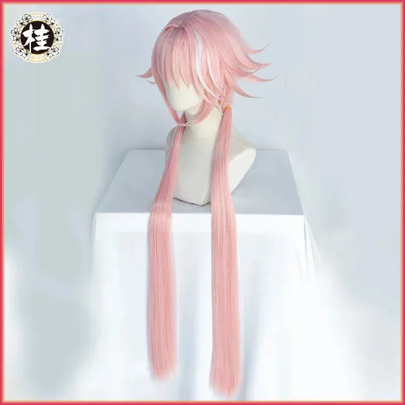 

qa156YI01 UWOWO Fate/Grand Order FGO Astolfo парик 100 см длинный двойной хвост розовый Cos волосы игра Хэллоуин косплей парикиJk8 *@