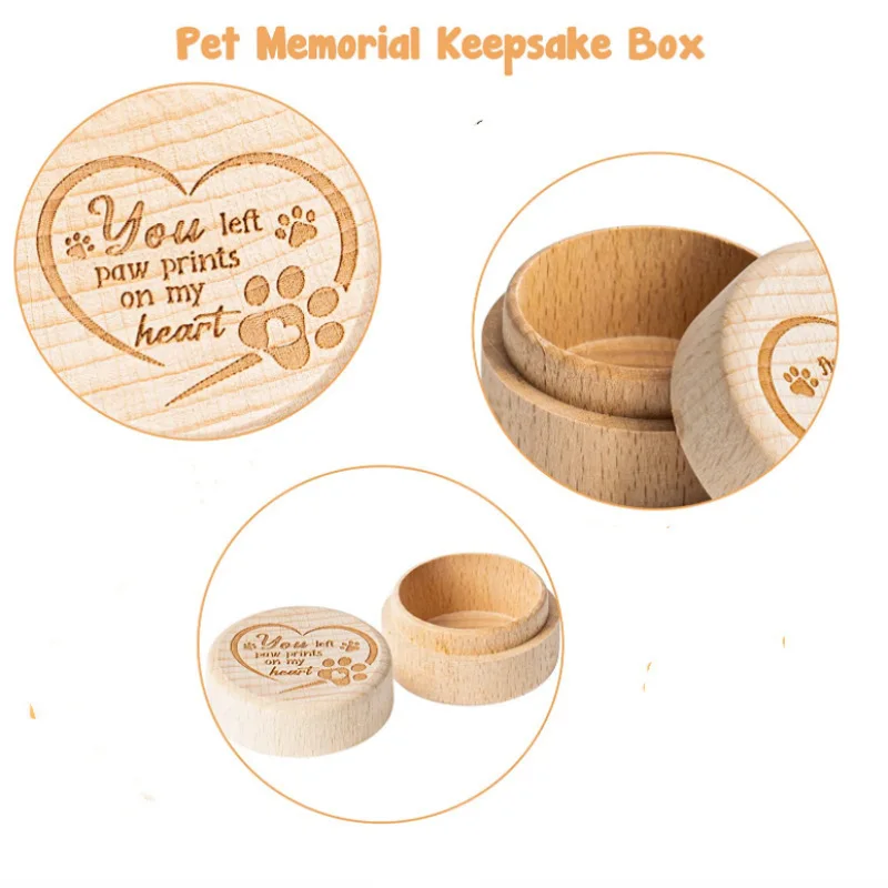 

Dog Memorial Box For Loss Dog Cat Hair Ashes Container Durable Pet Storage Box For Dog And Cat Ashes Wood Pet Hair Keepsake