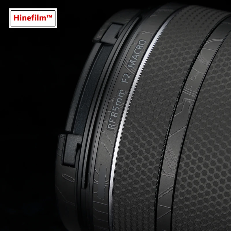 Hinefilm الجلد لكانون 85 F2 عدسة ملصق مائي الجلد لكانون RF85 F2 ماكرو IS STM عدسة حامي RF85 F2 التفاف غطاء 85F2 ملصق