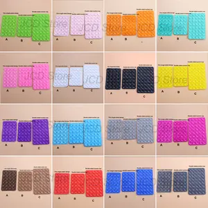 Bilashmart Single sided Double Side Silicone Suction Pad Mobile phone Fixture Suction Cup Backed Adhesive Silicone Rubber Sucker Pad Fixed