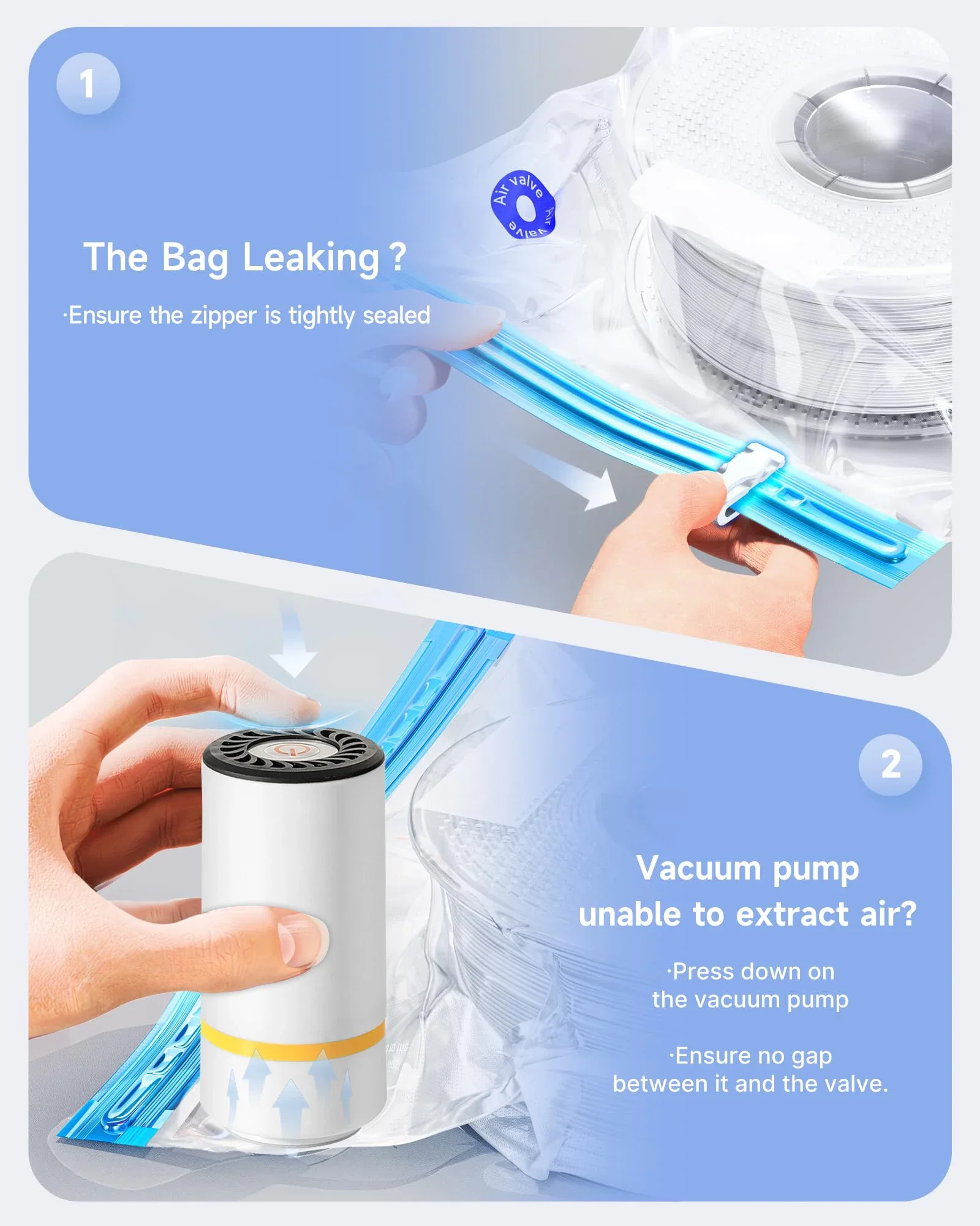 حقيبة مكنسة بخيوط الطابعة ثلاثية الأبعاد مع مضخة هواء كهربائية قابلة لإعادة الشحن عبر USB، ختم مكنسة كهربائية لتخزين خيوط PLA ABS PETG #5