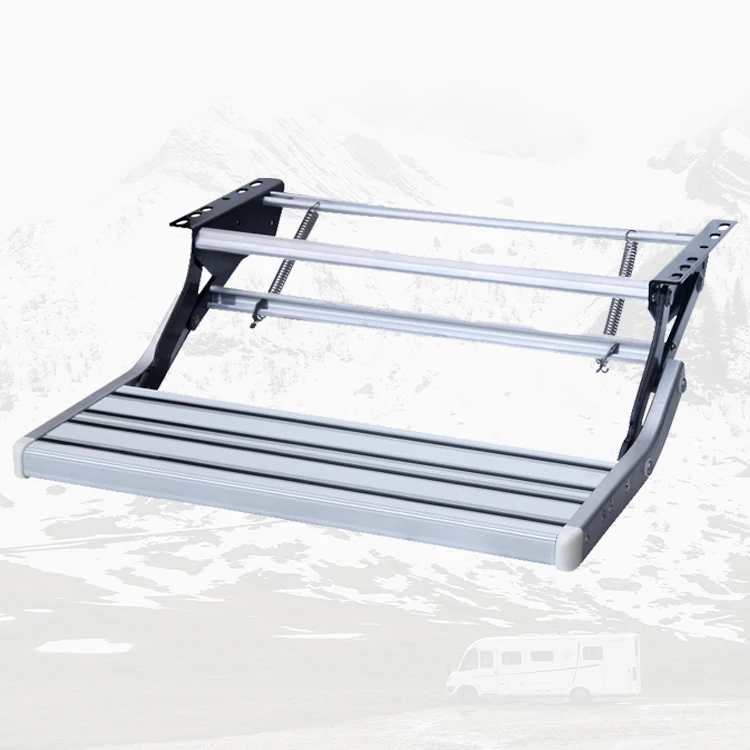 Hot Sale High-Grade Aluminum Alloy RV Folding Step High Quality Single Caravan Motorhome Accessory Strong And Durable