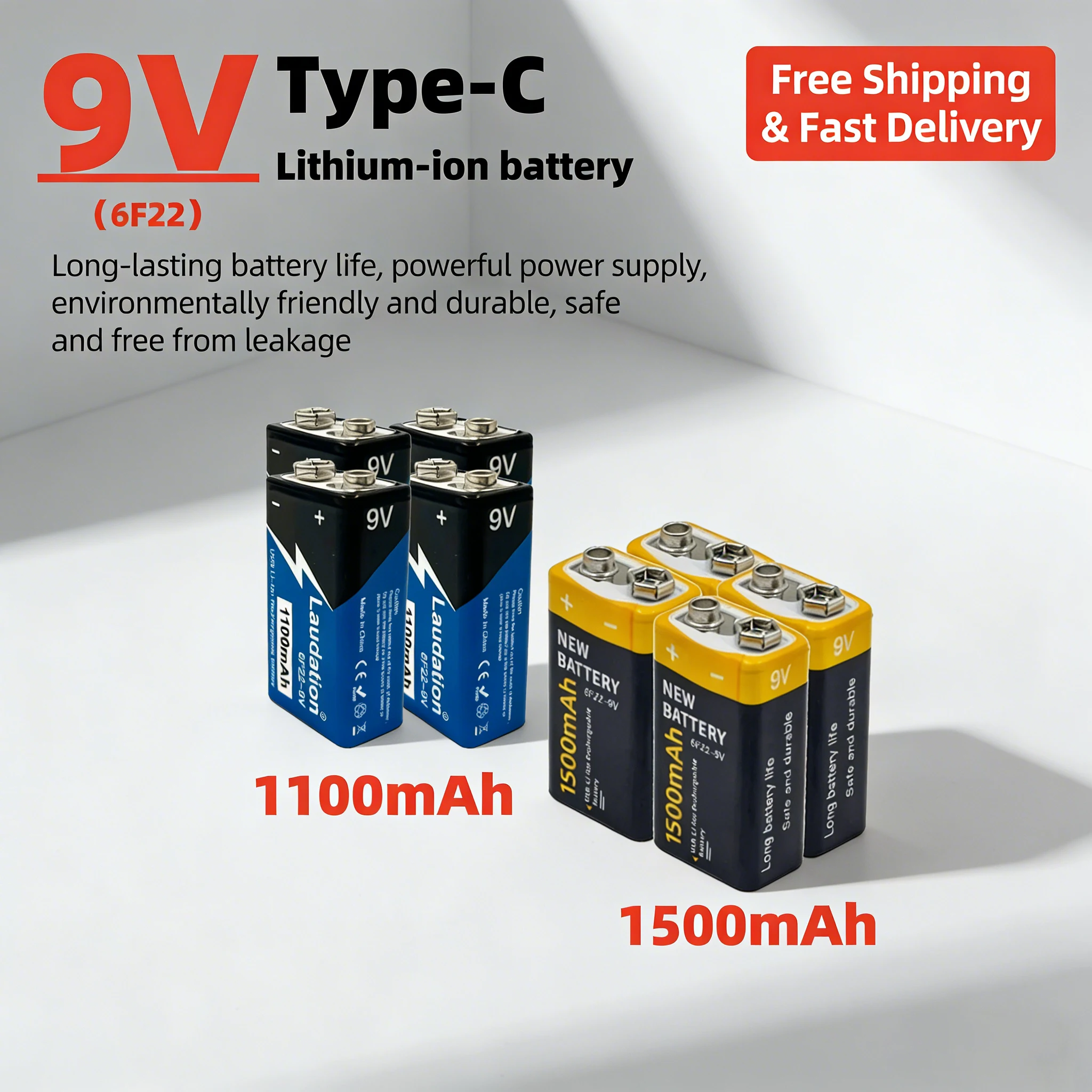 9V1500Mah 1100Mah R…