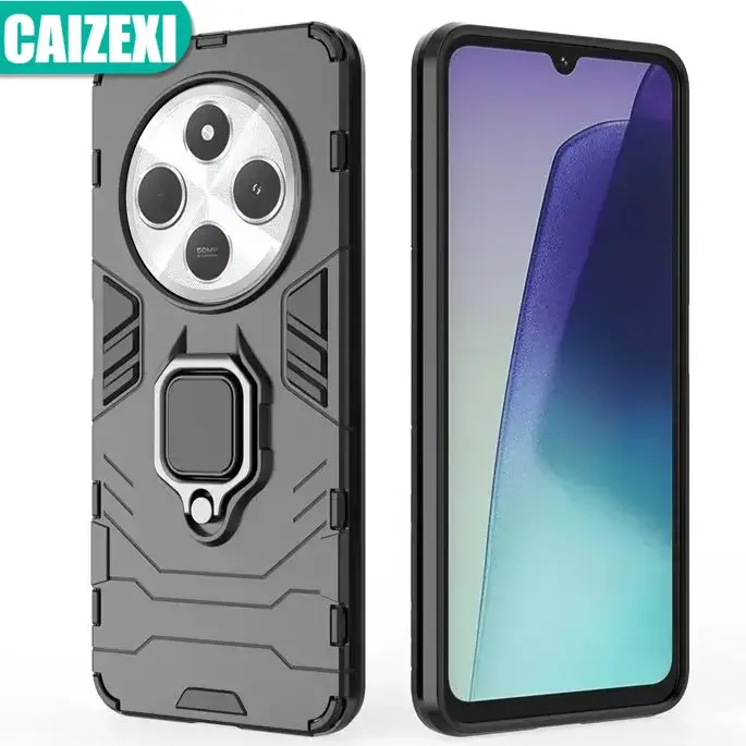 Für Xiaomi Poco C75 4G Fall Ring Halter Stoßfest Rüstung Telefon Fällen Für Poko Kleine Pocco C75 C75 Poco 75 4G Zurück Abdeckung