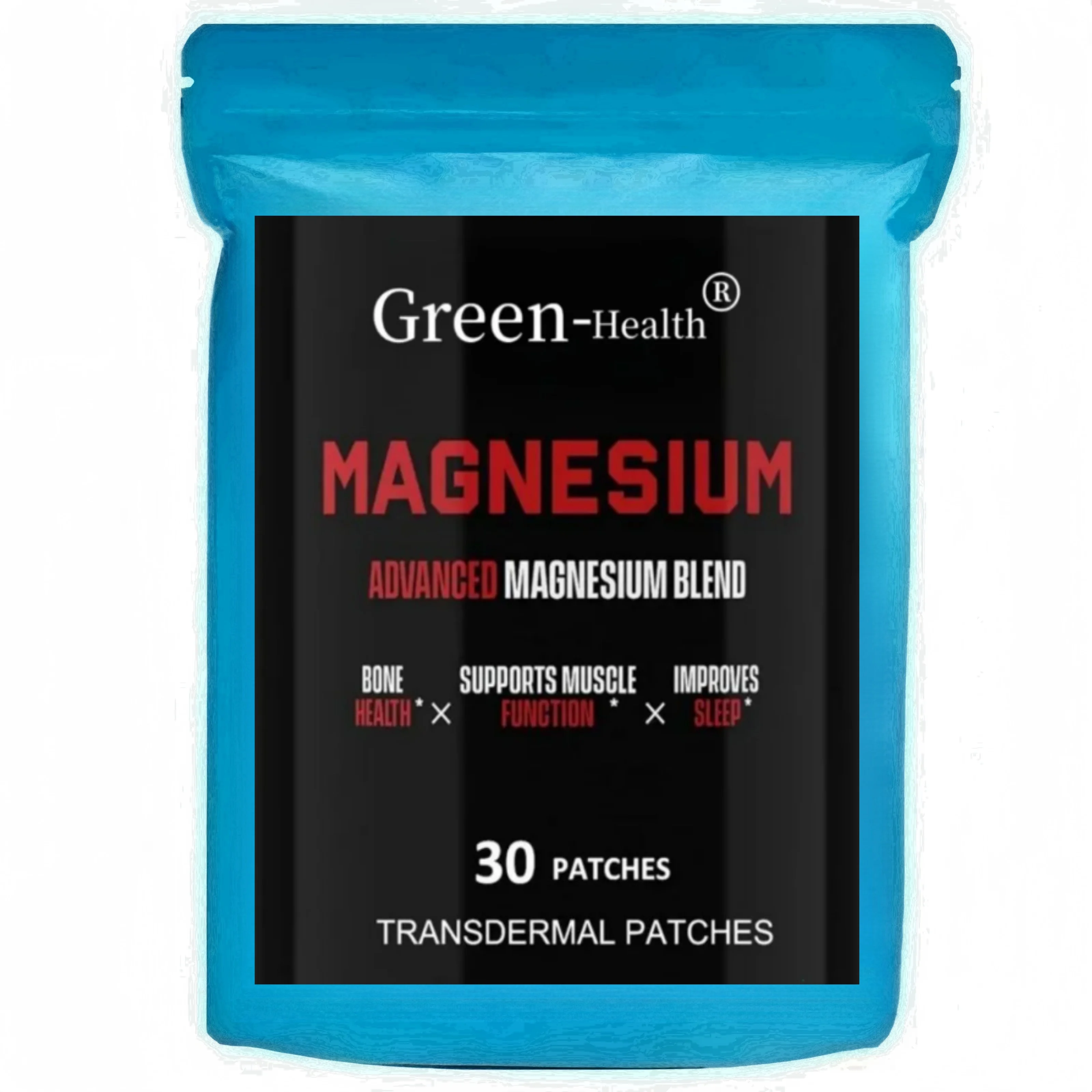 

30 Patches Magnesium Complex Transdermal Patches for Muscle Recovery & Relaxation, Heart, Bone Support