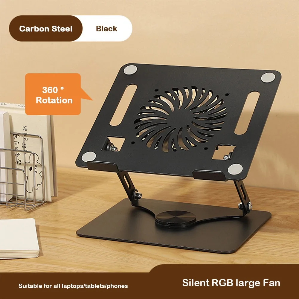 

Aluminum Laptop Stand for Desk 360-degree Rotation Adjustable Computer Stand Heat Dissipation Ergonimic Notebook Holder