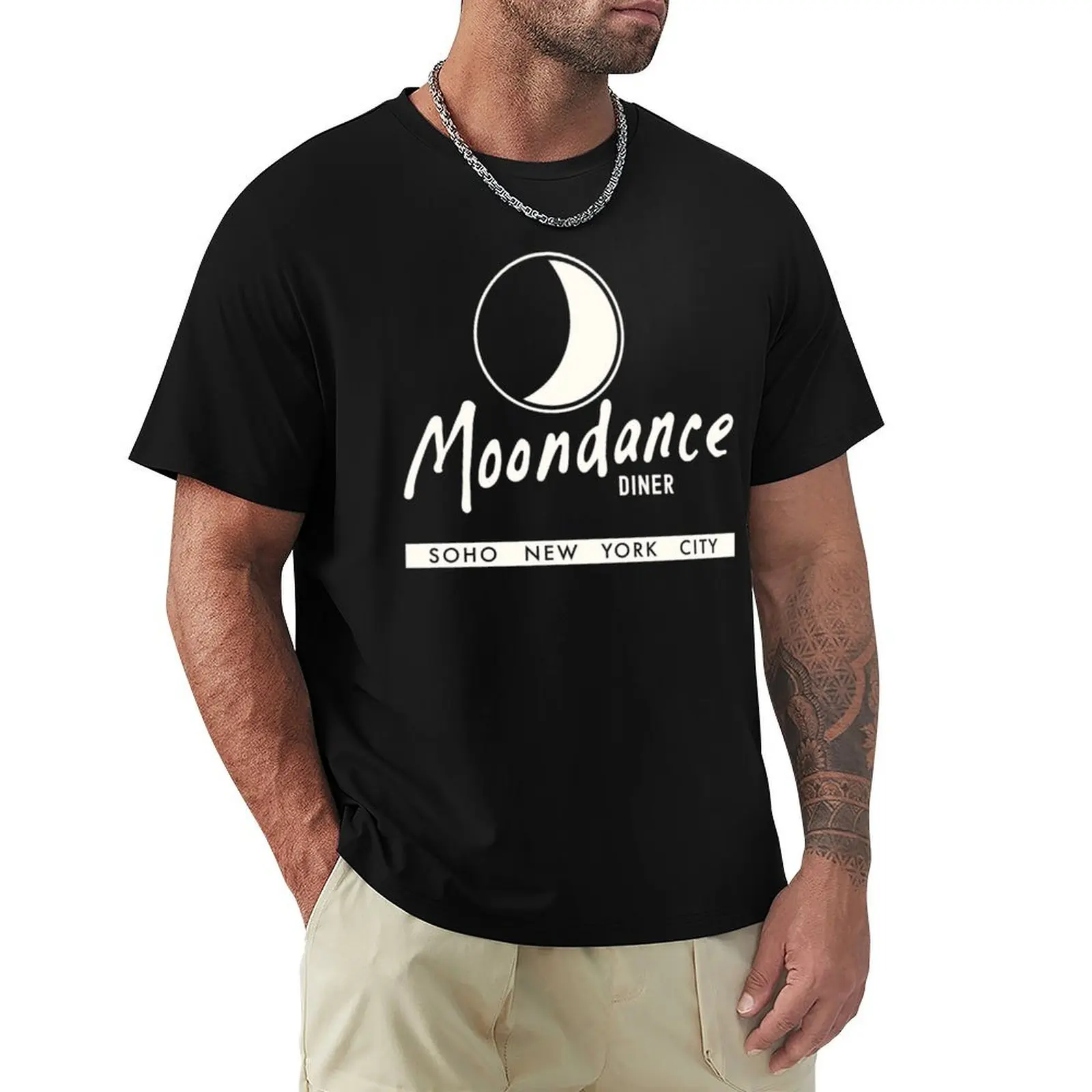 Moondance Diner Back - White T-Shirt vintage graphic tee customs men t shirt